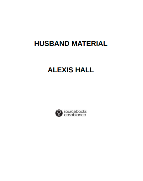 Husband Material by Alexis Hall (Book 2 of 3: London Calling) | Instant PDF Download (No Physical Book)