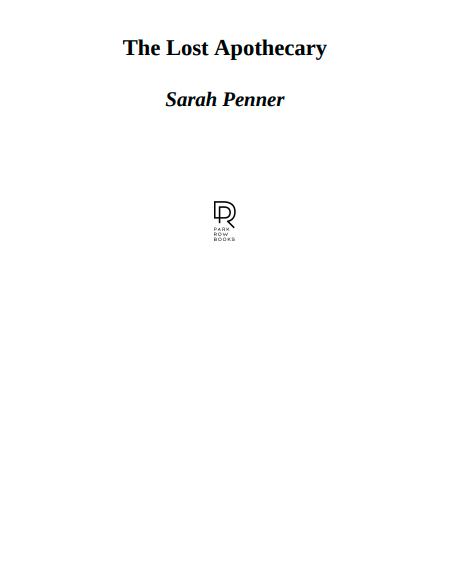 The Lost Apothecary by Sarah Penner | Instant PDF Download (No Physical Book)