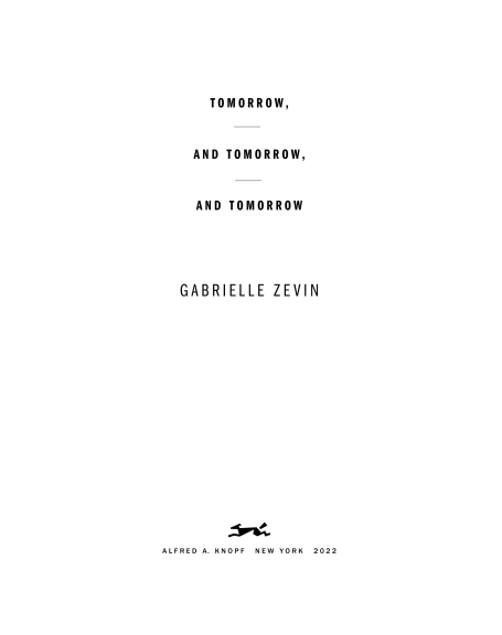 Tomorrow, and Tomorrow, and Tomorrow by Gabrielle Zevin | Instant PDF Download (No Physical Book)