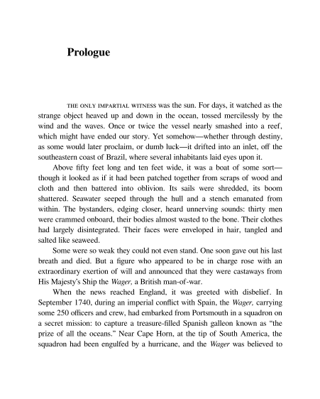 The Wager: A Tale of Shipwreck, Mutiny and Murder by David Grann | Instant PDF Download (No Physical Book)