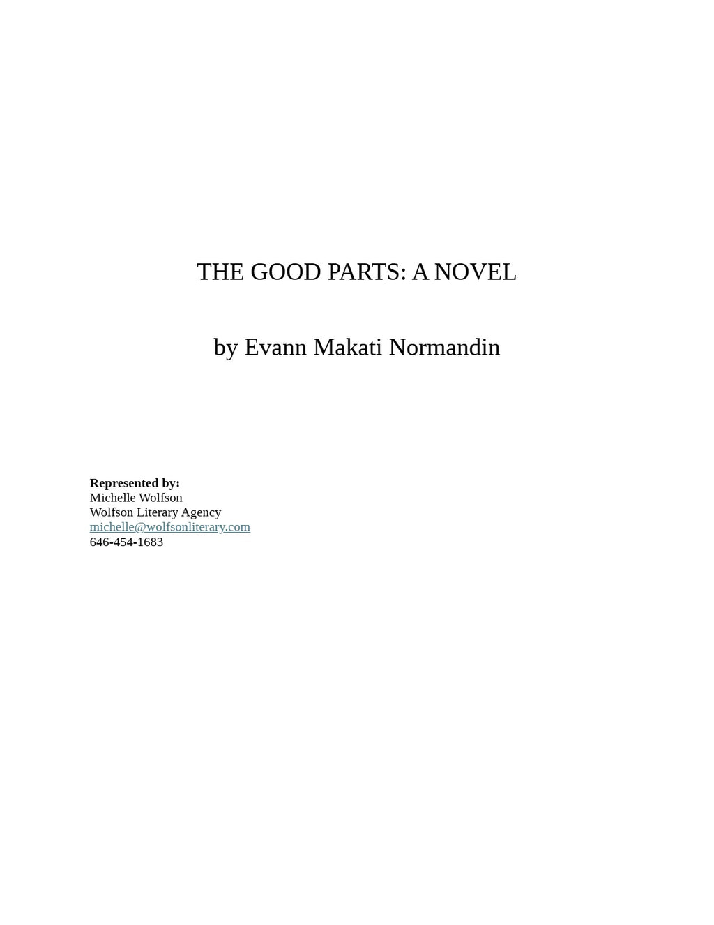 The Good Parts by Evann Normandin | Instant PDF Download (No Physical Book)