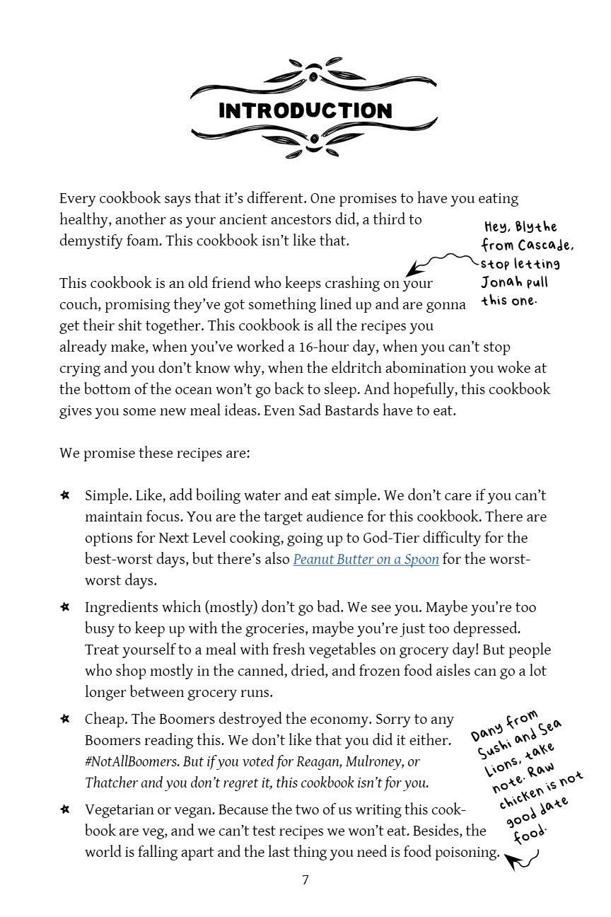 The Sad Bastard Cookbook: Food You Can Make So You Don't Die by Zilla Novikov and Rachel A. Rosen | Instant PDF Download (No Physical Book)